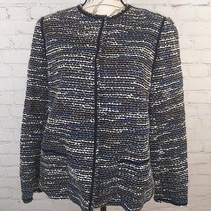 Lafayette 148 New York Blues Boucle Knit Sz 12
